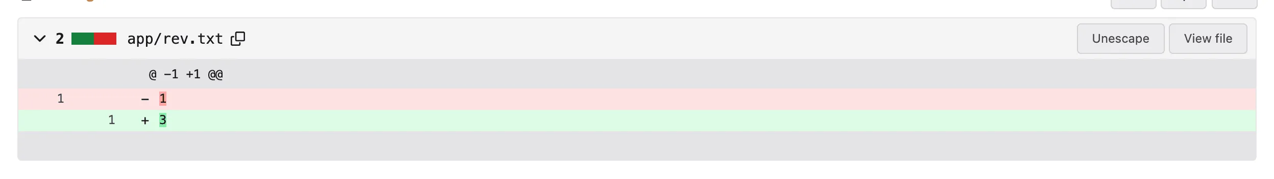 The agent's commit in Forgejo: Change asked for by terragucci-admin on the pull request, with the ask set app's rev to 3, authored by terragucci agent, changing app/rev.txt from 1 to 3